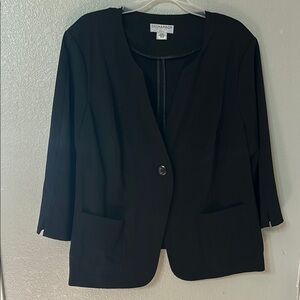 Sag Harbor Black Blazer with Semi-Structured Silhouette